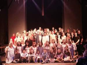 Cast photo with Sir Tim